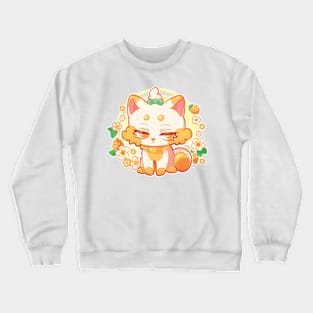 Kawaii Cat Yellow Berry Cat Adorable Pink Cat Cute Gift For Cat Lover Crewneck Sweatshirt